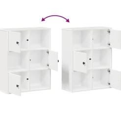 vidaXL Boekenkast 60x24x76,5 cm bewerkt hout wit