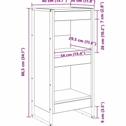 vidaXL Boekenkast 40 x 30 x 86,5 cm Bewerkt hout Sonoma