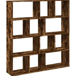 vidaXL Boekenkast 132x29x141,5 cm bewerkt hout gerookt eikenkleurig