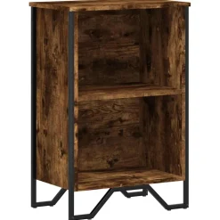 vidaXL Boekenkast 50x31x74,5 cm bewerkt hout gerookt eikenkleurig