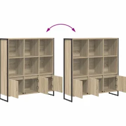 vidaXL Boekenkast 99,5 x 30 x 108 cm Bewerkt hout Sonoma