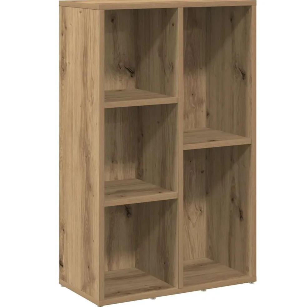 vidaXL Boekenkast 40x24x52 cm bewerkt hout zwart eikenkleurig