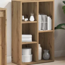 vidaXL Boekenkast 40x24x52 cm bewerkt hout zwart eikenkleurig