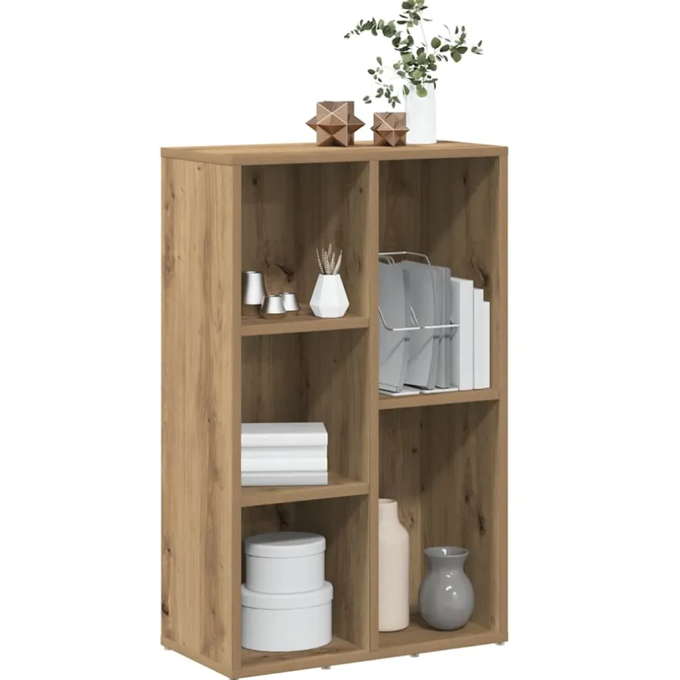vidaXL Boekenkast 40x24x52 cm bewerkt hout zwart eikenkleurig