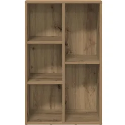 vidaXL Boekenkast 40x24x52 cm bewerkt hout zwart eikenkleurig