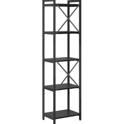 vidaXL Boekenkast 40 x 30 x 155 cm Bewerkt hout Zwart Eiken