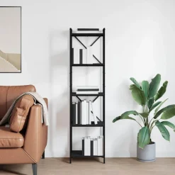 vidaXL Boekenkast 40 x 30 x 155 cm Bewerkt hout Zwart Eiken