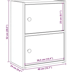 vidaXL Boekenkast 40x24x52 cm bewerkt hout wit