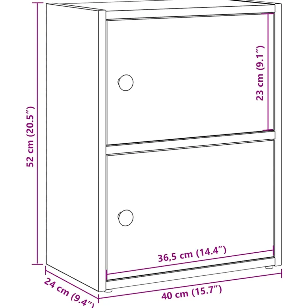 vidaXL Boekenkast 40x24x52 cm bewerkt hout wit