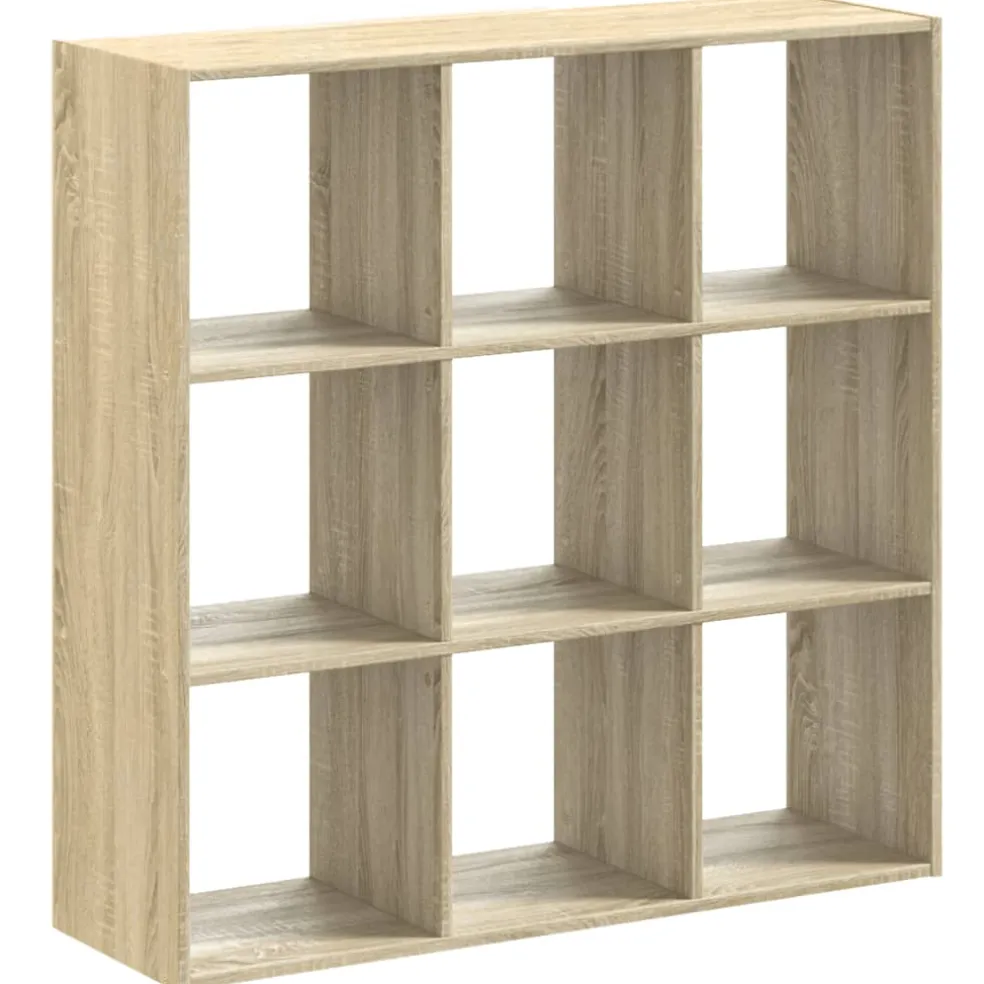 vidaXL Boekenkast 102x32x102 cm bewerkt hout sonoma eikenkleurig