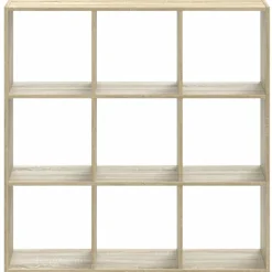 vidaXL Boekenkast 102x32x102 cm bewerkt hout sonoma eikenkleurig
