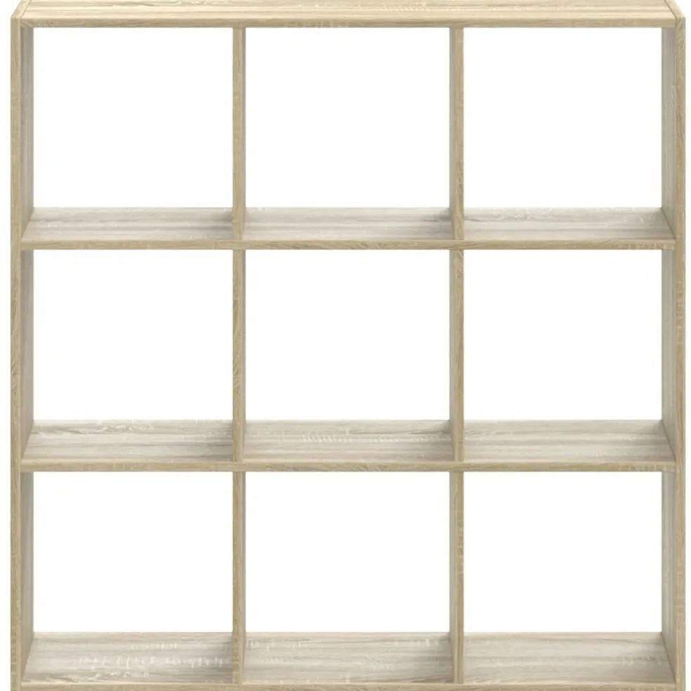 vidaXL Boekenkast 102x32x102 cm bewerkt hout sonoma eikenkleurig