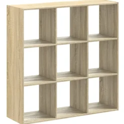 vidaXL Boekenkast 102x32x102 cm bewerkt hout sonoma eikenkleurig