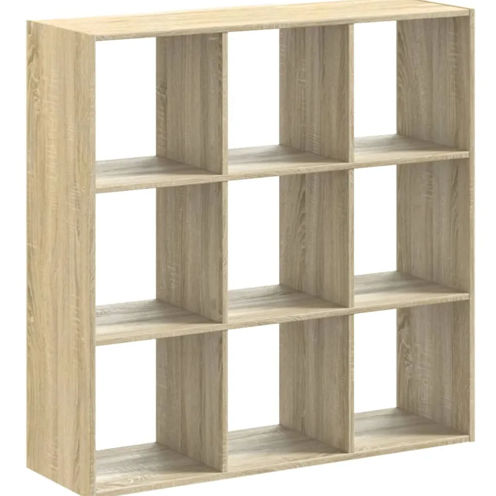 vidaXL Boekenkast 102x32x102 cm bewerkt hout sonoma eikenkleurig