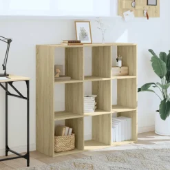 vidaXL Boekenkast 102x32x102 cm bewerkt hout sonoma eikenkleurig