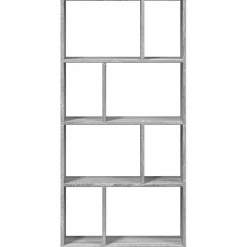 vidaXL Boekenkast 60x20x120,5 cm bewerkt hout grijs sonoma eikenkleurig