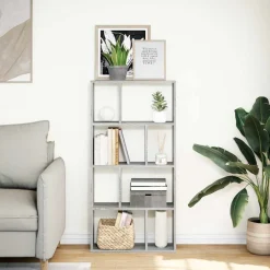 vidaXL Boekenkast 60x20x120,5 cm bewerkt hout grijs sonoma eikenkleurig