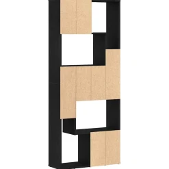 vidaXL Boekenkast 67x24x161 cm bewerkt hout zwart eikenkleurig