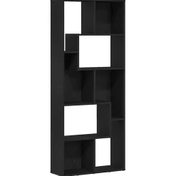 vidaXL Boekenkast 67x24x161 cm bewerkt hout zwart eikenkleurig