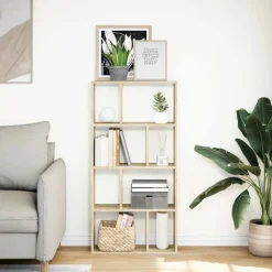 vidaXL Boekenkast 60x20x120,5 cm bewerkt hout sonoma eikenkleurig