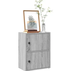 vidaXL Boekenkast 40x24x52 cm bewerkt hout grijs sonoma eikenkleurig