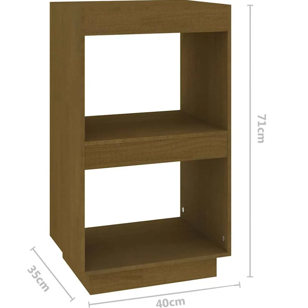vidaXL Boekenkast 40x35x71 cm massief grenenhout honingbruin