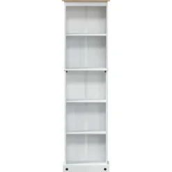 vidaXL Boekenkast 46 x 20 x 170 cm Massief grenenhout Wit