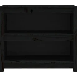 vidaXL Boekenkast 80x35x68 cm massief grenenhout zwart