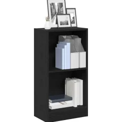 vidaXL Boekenkast 40x24x76 cm spaanplaat zwart eikenkleurig