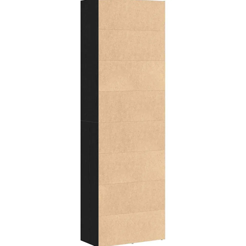 vidaXL Boekenkast 60x30x189 cm spaanplaat zwart eikenkleurig