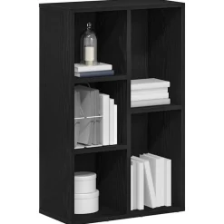 vidaXL Boekenkast Zwart Eiken 50x25x80 cm Engineered Wood