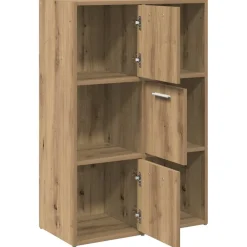 vidaXL Boekenrek 60,5x30x90 cm bewerkt hout artisanaal eikenkleurig