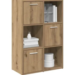 vidaXL Boekenrek 60,5x30x90 cm bewerkt hout artisanaal eikenkleurig