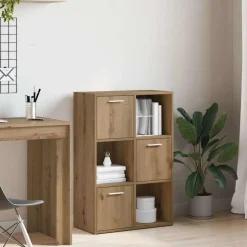 vidaXL Boekenrek 60,5x30x90 cm bewerkt hout artisanaal eikenkleurig
