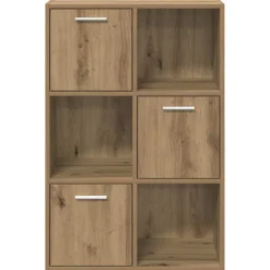 vidaXL Boekenrek 60,5x30x90 cm bewerkt hout artisanaal eikenkleurig