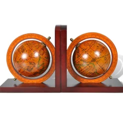 vidaXL Boekensteunen 2 st globe