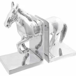 vidaXL Boekensteunen 2 st Zilver 11 x 14 x 25 cm Aluminium