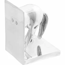 vidaXL Boekensteunen 2 st Zilver 11 x 14 x 25 cm Aluminium