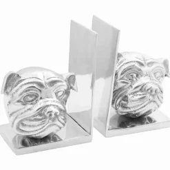vidaXL Boekensteunen 2 st Zilver 17 x 15 x 27 cm Aluminium