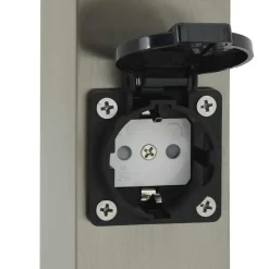 vidaXL Bolderarmatuur met sensor en stopcontact 80 cm roestvrij staal IP44