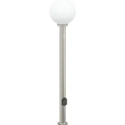 vidaXL Bolderarmatuur met sensor en stopcontact 120 cm roestvrij staal IP44