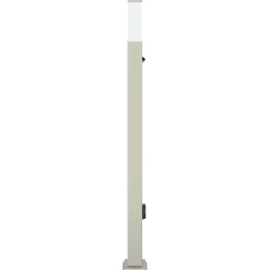 vidaXL Bolderarmatuur met sensor en stopcontact 110 cm roestvrij staal IP44
