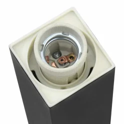 vidaXL Bolderarmatuur met stopcontact 80 cm Zwart IP44