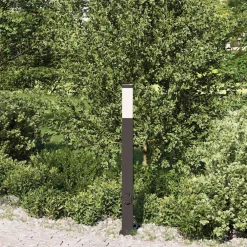 vidaXL Bolderarmatuur met stopcontact 80 cm Zwart IP44