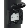 vidaXL Bolderarmatuur met stopcontact 120 cm Zwart IP44