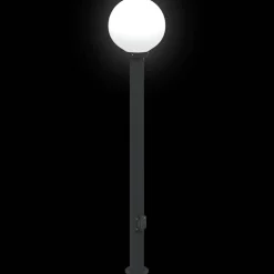 vidaXL Bolderarmatuur met stopcontact 120 cm Zwart IP44