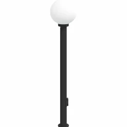 vidaXL Bolderarmatuur met stopcontact 120 cm Zwart IP44