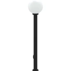 vidaXL Bolderarmatuur met stopcontact 120 cm Zwart IP44