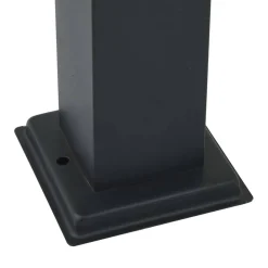 vidaXL Bolderarmatuur met stopcontact 110 cm Zwart IP44