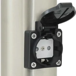 vidaXL Bolderarmatuur met stopcontact 50 cm RVS IP44